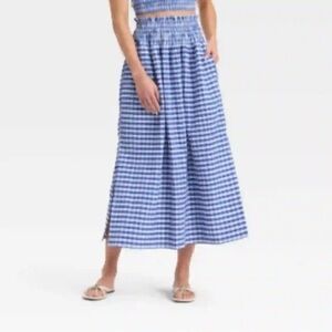 Universal Thread Blue Gingham Maxi Skirt